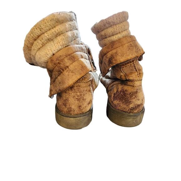 ROXY Riley Brown Lace Up Fold Over Combat Ankle Boots Shoes Size 9 - Picture 3 of 5